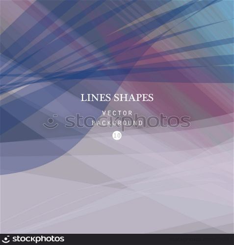 Colorful abstract vector background, blue, purple transparent wave lines shapes for brochure, website, and flyer design. Blue smoke wave form. Purple wavy shapes background.