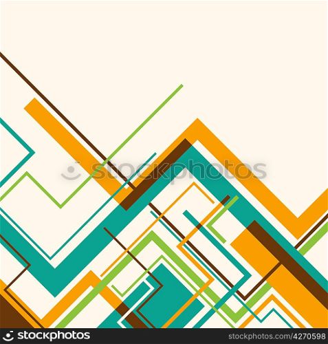 Colorful abstraction with angular stripes