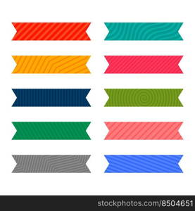 colorful adhesive pattern ribbon or tape set