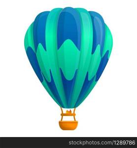 Colorful air balloon icon. Cartoon of colorful air balloon vector icon for web design isolated on white background. Colorful air balloon icon, cartoon style