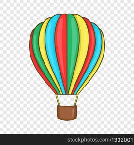 Colorful air balloon icon in cartoon style on a background for any web design . Colorful air balloon icon, cartoon style