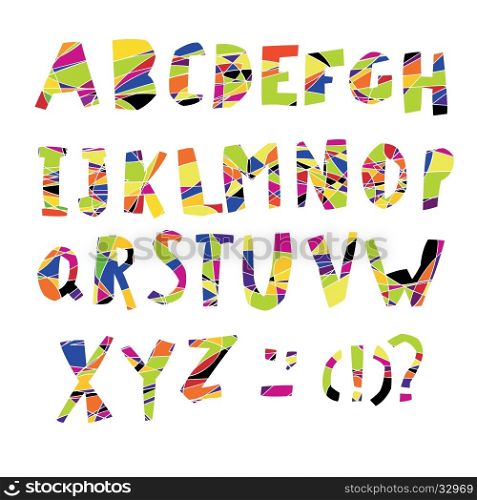 Colorful Alphabet. Capital letters.