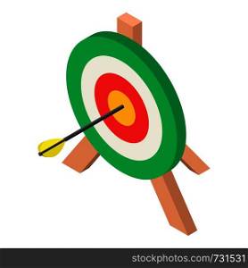Colorful archery target icon. Isometric of colorful archery target vector icon for web design isolated on white background. Colorful archery target icon, isometric style