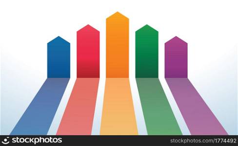 colorful arrow lines template background vector illustration EPS10