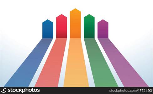colorful arrow lines template background vector illustration EPS10
