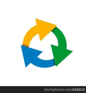 Colorful Arrow Recycle Logo Template Illustration Design. Vector EPS 10.