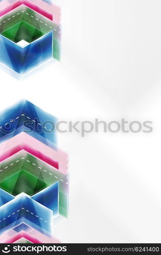 Colorful arrows composition. Vector web brochure, internet flyer, wallpaper or cover poster design.