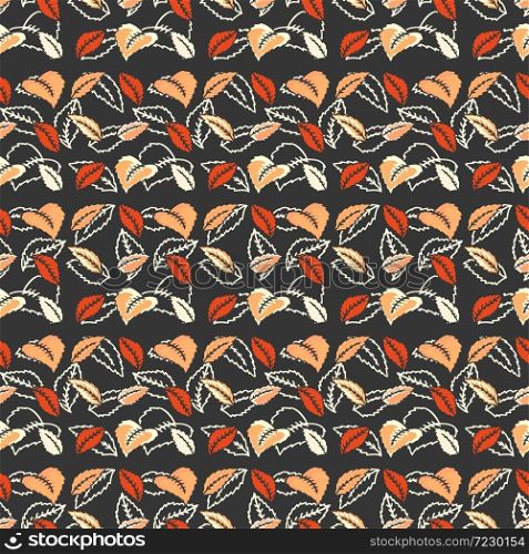 Colorful autumn leaves seamless pattern. Background.
