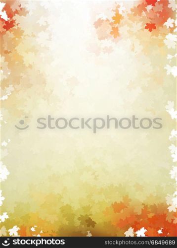 Colorful autumn leaves template pattern. And also includes EPS 10 vector