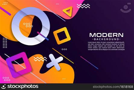 Colorful background with geometric abstract shape element. Graphic design element.