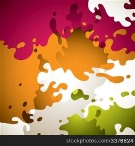 Colorful background with paint splashes