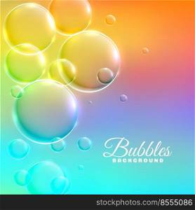 colorful background with shiny bubbles