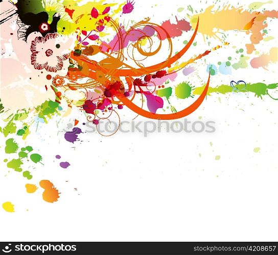 colorful background with splatter vector illustration