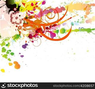 colorful background with splatter vector illustration