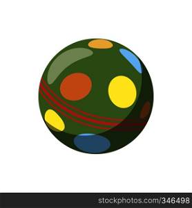 Colorful ball icon in cartoon style on a white background. Colorful ball icon, cartoon style
