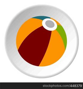Colorful ball icon in flat circle isolated vector illustration for web. Colorful ball icon circle