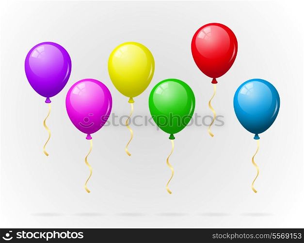 Colorful balloons pack for decoration vector illustration