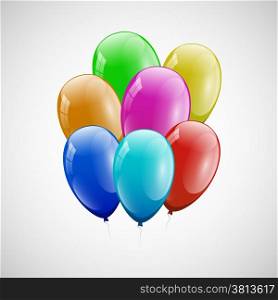 Colorful balloons with white background, stock vector