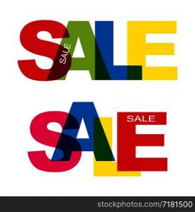 Colorful banner with the inscription SALE, for design and decoration