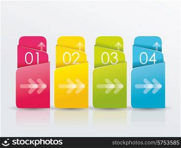 Colorful banners with white circles. Place your text here