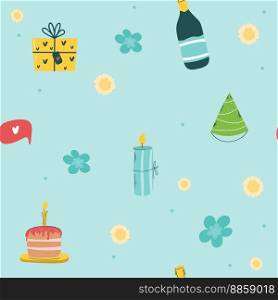 colorful birthday seamless pattern perfect for gift wrap, gift bag and etc. colorful birthday seamless pattern perfect for gift wrap, gift bag and etc.