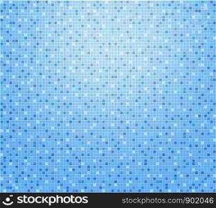 Colorful blue checkered background, stock vector illustration