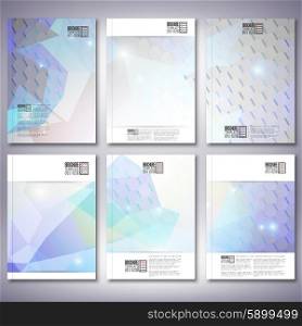 Colorful blue geometric background. Brochure, flyer or report for business, templates vector.