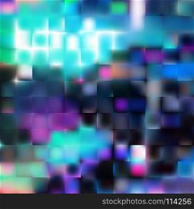 Colorful blurred squares background. Abstract gradient pixel pattern. Vector illustration.. Colorful blurred squares background