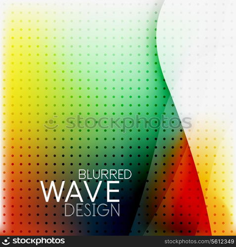 Colorful blurred wave business hi-tech background with dot textrure