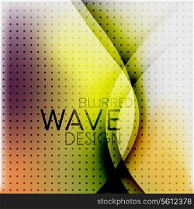 Colorful blurred wave business hi-tech background with dot textrure