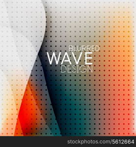 Colorful blurred wave business hi-tech background with dot textrure