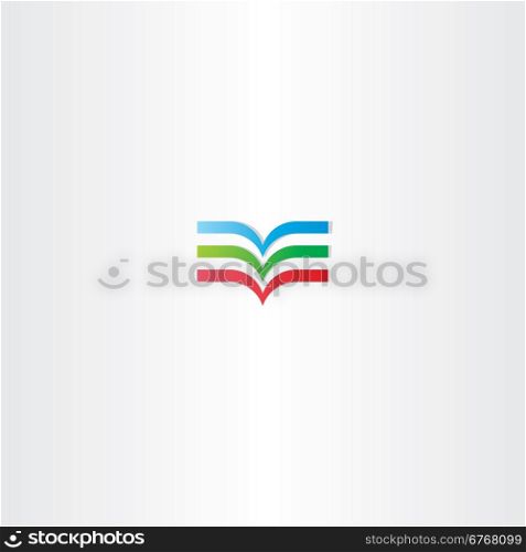 colorful book logo icon element sign symbol