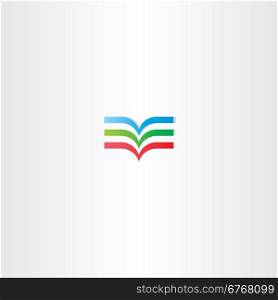 colorful book logo icon element sign symbol
