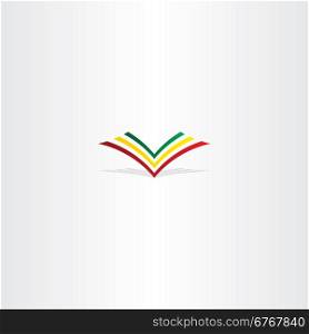 colorful book logo sign vector element bookstore