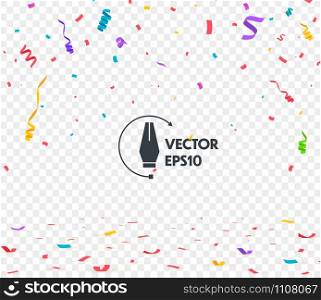 Colorful bright confetti isolated. Vector background