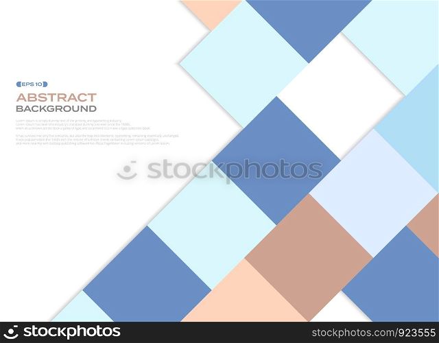 Colorful business color tone square pattern cover on white background, vector eps10