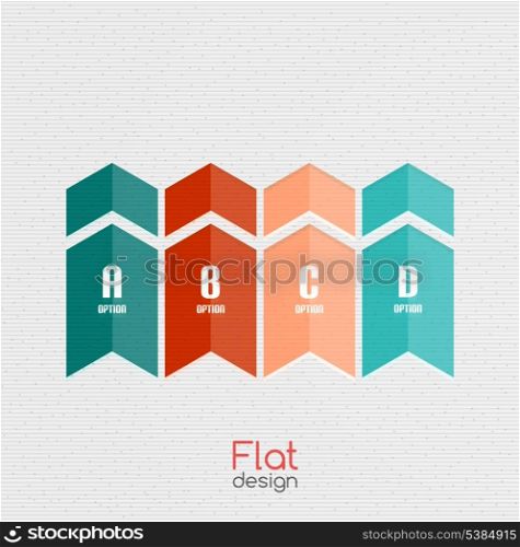 Colorful business ribbon stripes for infographics | business background | numbered banners | business lines | graphic website layout vector