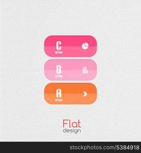 Colorful business ribbon stripes for infographics | business background | numbered banners | business lines | graphic website layout vector