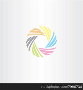 colorful business tech circle icon logo vector emblem