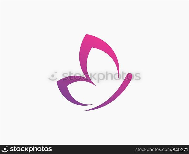 Colorful Butterfly Logo Template Design Vector Illustration