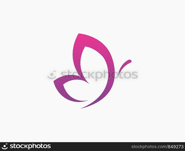 Colorful Butterfly Logo Template Design Vector Illustration