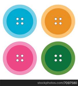 Colorful buttons, illustration, vector on white background.