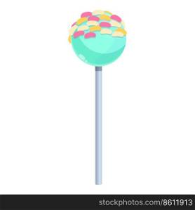 Colorful cake pop icon cartoon vector. Candy lollipop. Sugar stick. Colorful cake pop icon cartoon vector. Candy lollipop