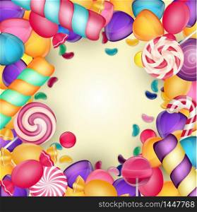 Colorful candy background.vector
