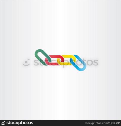 colorful chain link symbol design