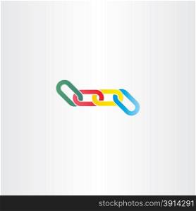 colorful chain link symbol design