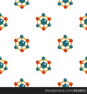 Colorful chemical and physical atoms molecules pattern seamless flat style for web vector illustration. Colorful chemical and physical molecules pattern