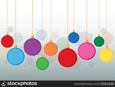 colorful Christmas ball background vector