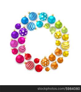 Colorful Christmas Glass Balls. Illustration collection colorful Christmas Glass Balls - Vector