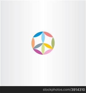 colorful circle abstract peace symbol design